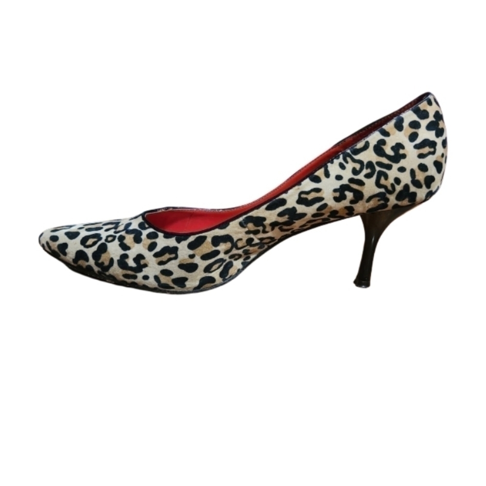 Nine & Co Women's Pointed Cheetah Heels Stiletto - Picture 6 of 7